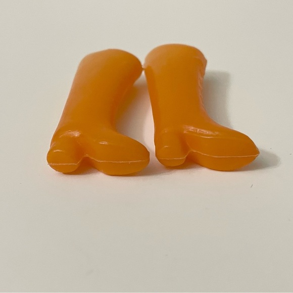 Vintage Barbie Doll Orange Boots Doll Accessory - Picture 8 of 12